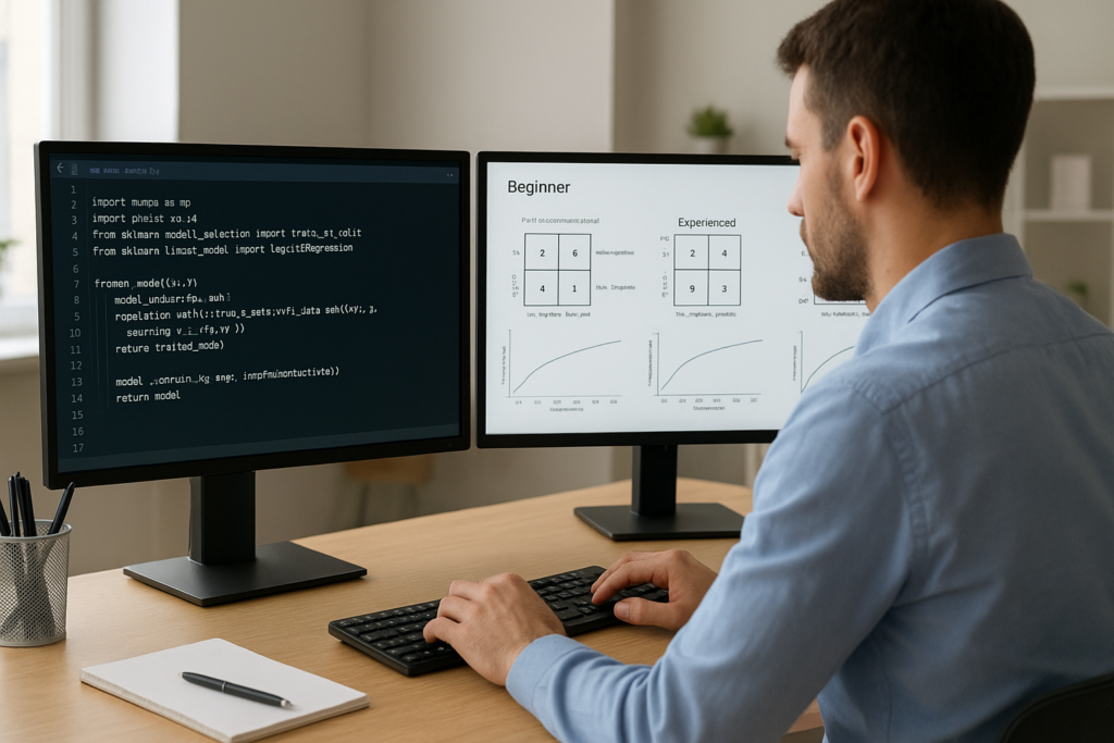Exemple de code Python pour monter un modèle de machine learning : débutant, expérimenté, expert